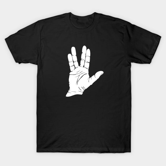 Alien Salute T-Shirt by hobrath